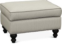 Casual Classic Taupe Stripe Accent Ottoman
