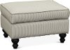 Casual Classic Taupe Stripe Accent Ottoman -1