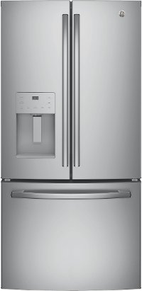 GYE18JSLSS GE 33 Inch Counter-Depth French-Door Refrigerator - Stainless Steel