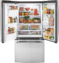 GYE18JSLSS GE French Door Refrigerator - 33 Inch Stainless Steel Counter-Depth-2