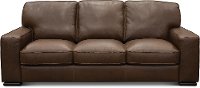 U291-064/10YR/SO Classic Contemporary Brown Leather Sofa - Luciano