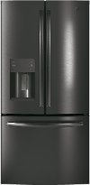 GYE18JBLTS GE French Door Refrigerator - 33 Inch Black Stainless Steel Counter-Depth