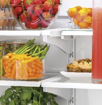 GYE18JBLTS GE French Door Refrigerator - 33 Inch Black Stainless Steel Counter-Depth-4