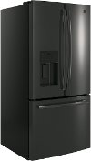 GYE18JBLTS GE French Door Refrigerator - 33 Inch Black Stainless Steel Counter-Depth-5