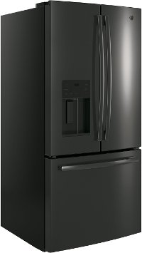 GYE18JBLTS GE French Door Refrigerator - 33 Inch Black Stainless Steel Counter-Depth-5