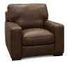 U291-003/10YR/CH Classic Contemporary Brown Leather Chair - Luciano