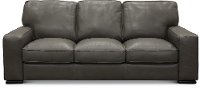 U291-064/10YO/SO Classic Contemporary Gray Leather Sofa - Luciano