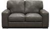 U291-005/10YO/LV Classic Contemporary Gray Leather Loveseat - Luciano