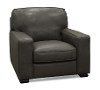U291-003/10YO/CH Classic Contemporary Gray Leather Chair - Luciano