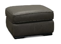 U291-253/10YO/OT Classic Contemporary Gray Leather Storage Ottoman - Luciano
