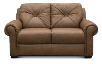 U924-005/10YN/LV Casual Traditional Tan Leather Loveseat - Claudio