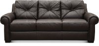 U924-064/10YM/SO Casual Traditional Chocolate Brown Leather Sofa - Claudio