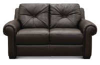 U924-005/10YM/LV Casual Traditional Chocolate Brown Leather Loveseat - Claudio