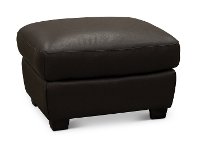 U924-010/10YM/OT Casual Traditional Chocolate Leather Storage Ottoman - Claudio