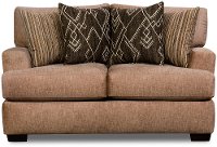Casual Contemporary Taupe Loveseat - Alton