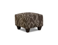 Casual Southwestern Java Brown Accent Ottoman - Alton