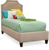 Blush Pink Velvet Upholstered Twin Bed - Modern