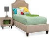 Blush Pink Velvet Upholstered Twin Bed - Modern-2