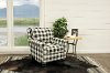 Black and White Buffalo Plaid Accent Chair - Blake-2