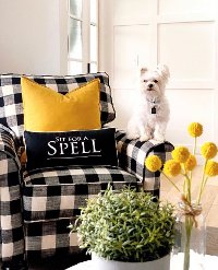Black and White Buffalo Plaid Accent Chair - Blake-4