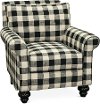 Black and White Plaid Accent Chair - Blake