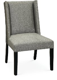Graphite Gray Parsons Wing Upholstered Dining Chair