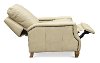 Casual Contemporary Beige Leather Recliner - Calais-3