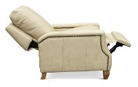 Casual Contemporary Beige Leather Recliner - Calais-3