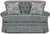 Gray Blue Settee Glider with 2 Throw Pillows - Fernwood
