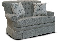 Gray Blue Settee Glider with 2 Throw Pillows - Fernwood-2