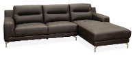 Contemporary Modern Brown 2 Piece Sectional Sofa - Tyler