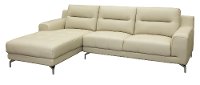 Contemporary Modern Cream 2 Piece Sectional Sofa - Tyler