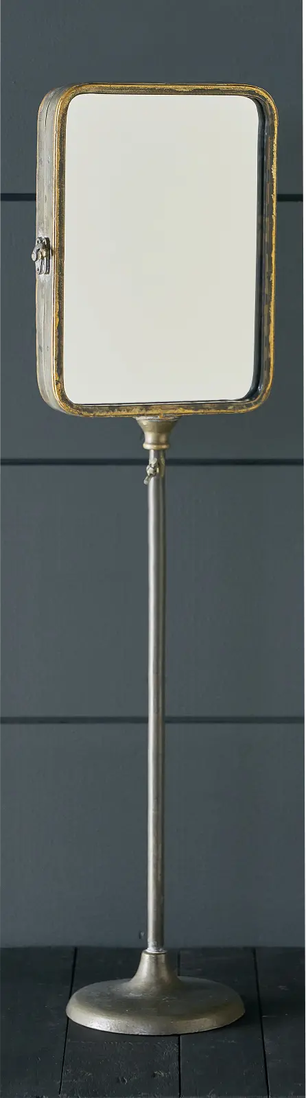 Magnolia Home Furniture Metal Framed Makeup Mirror on Stand-2