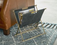 Magnolia Home Furniture Brass Magazine Holder-2