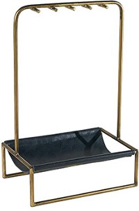 Magnolia Home Furniture Brass Jewelry Holder with Pouch