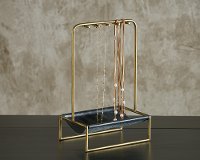 Magnolia Home Furniture Brass Jewelry Holder with Pouch-2