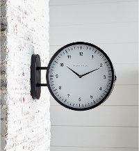 Magnolia Home Furniture Black Metal 2-Sided Wall Clock