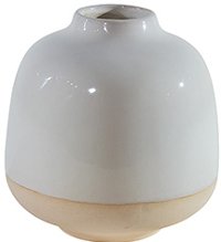 Magnolia Home Furniture 6 Inch Ivory Ceramic Amphora Vase