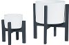 Clearance Magnolia Home Furniture 7 Inch Ceramic Pot on Wood Stand