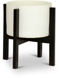 Magnolia Home Furniture 11 Inch Ceramic Pot on Wood Stand-2