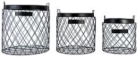 Magnolia Home Furniture 10 Inch Black Metal Basket