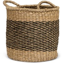 Magnolia Home Furniture 11 Inch Two Tone Sea Grass Basket