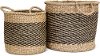 Magnolia Home Furniture 11 Inch Two Tone Sea Grass Basket-2