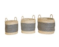 Magnolia Home Furniture 11 Inch Two Tone Sea Grass Basket-3