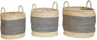 Magnolia Home Furniture 13 Inch Two Tone Sea Grass Basket