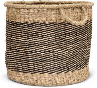 Magnolia Home Furniture 13 Inch Two Tone Sea Grass Basket-3