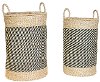 Magnolia Home Furniture 21 Inch Two Tone Sea Grass Basket
