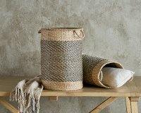 Magnolia Home Furniture 21 Inch Two Tone Sea Grass Basket-2