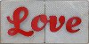 Clearance Gray and Red Metal Love Wall Sign