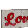 Gray and Red Metal Love Wall Sign-3